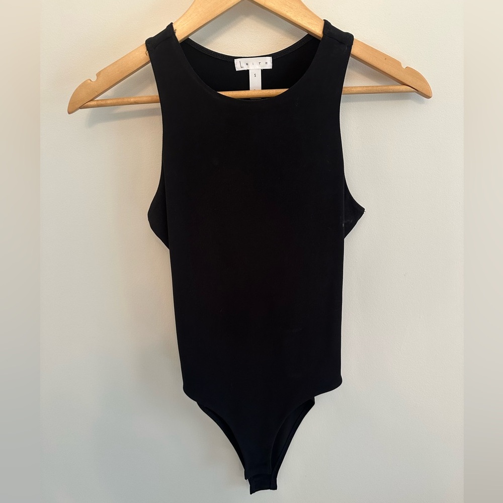 Leith Black Sleeveless Bodysuit